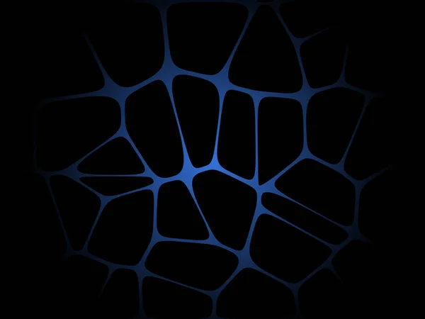 Spinnennetz Effekt Hintergrund Schwarz Blau — Stockvektor