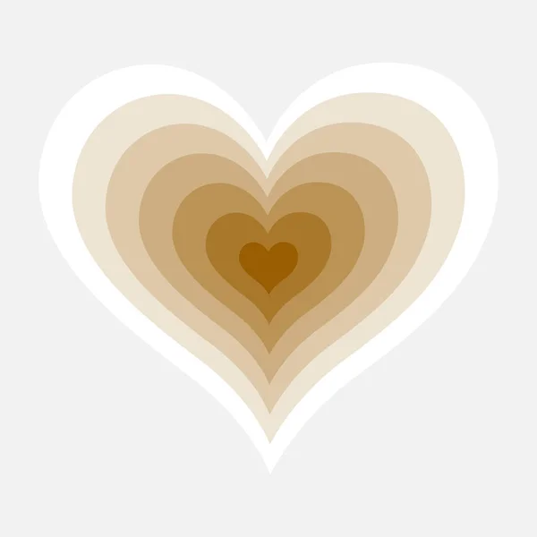 Lovely Golden Hearts Blend Effect White Background Vector Illustration — Stock Vector
