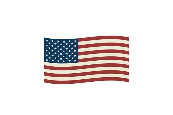Abd Amerikan Bayrağı Ulusal Vektör Bağımsızlık Vatanseverlik — Stok Vektör