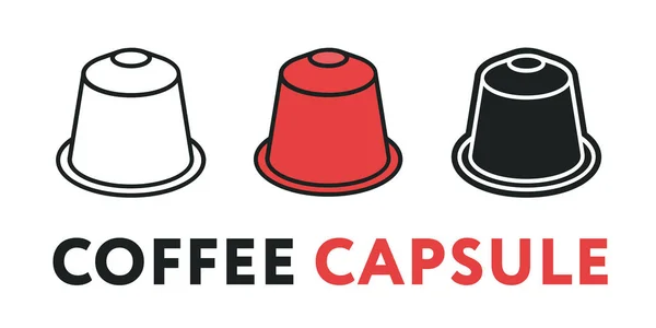 Kahve kapsül Espresso makinesi lezzet Minimal renk düz satırı simgesi