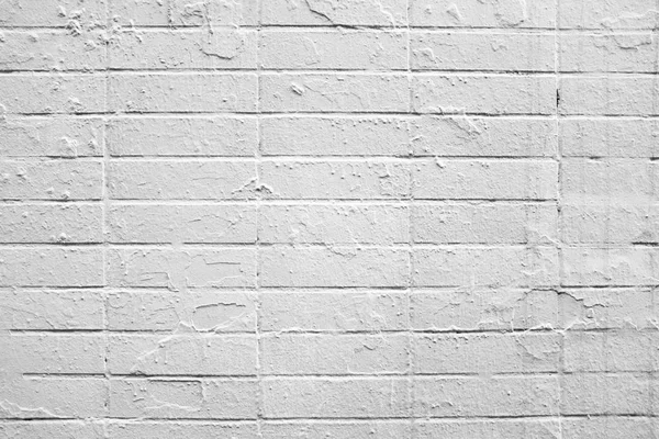 Stary Brudny Biały Szorstki Malowane Powierzchni Ściany Cegły Tapeta Tekstura — Zdjęcie stockowe