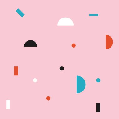 Basit geometrik şekiller Seamless modeli pembe. Yumuşak Pastel Renk. Güzel şirin Hipster minimalist arka plan yazdırma Tekstil, duvar kağıdı ve paketleri için.