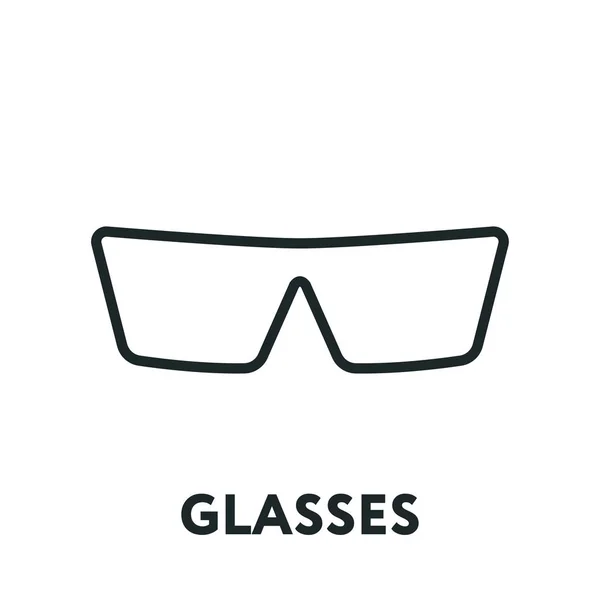 メガネとサングラスのモデル 光学眼鏡ファッション レンズ ベクトル フラット ライン アイコン — ストックベクタ