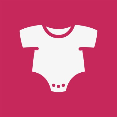 Bebek Romper minimalist düz çizgi katı simgesi piktogram sembol