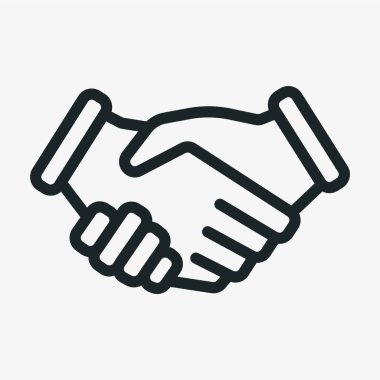 Tokalaşma Dostluğu Minimalist Düz Çizgi Çizgisi Vuruş Simgesi Simgesi