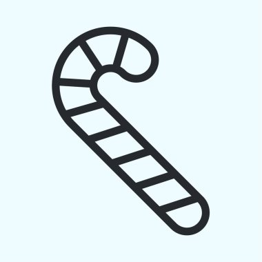 Şeker kamışı tatlı renk düz çizgi kontur simgesini piktogram