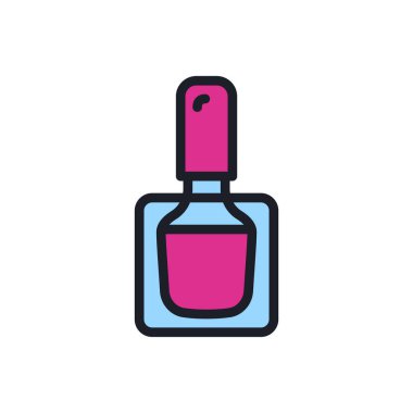 Oje şişesi Minimal renk düz çizgi kontur simgesini piktogram