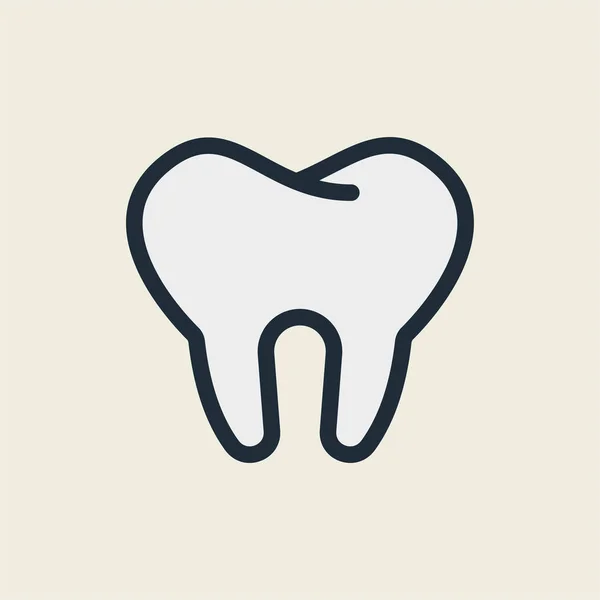 Зубні Зуби Зубні Плоска Лінія Іконка Інсульту Піктограма — стоковий вектор