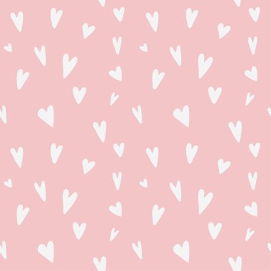 Kalp aşk Seamless modeli. Çağdaş yumuşak pembe Pastel şirin Hipster minimalist arka plan yazdırma Tekstil, duvar kağıdı ve paketleri için. St Sevgililer günü kavramı. 