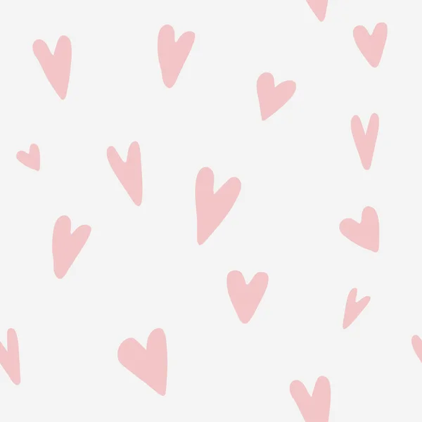 Coeur Amour Modèle Sans Couture Contemporain Doux Rose Pastel Hipster — Image vectorielle