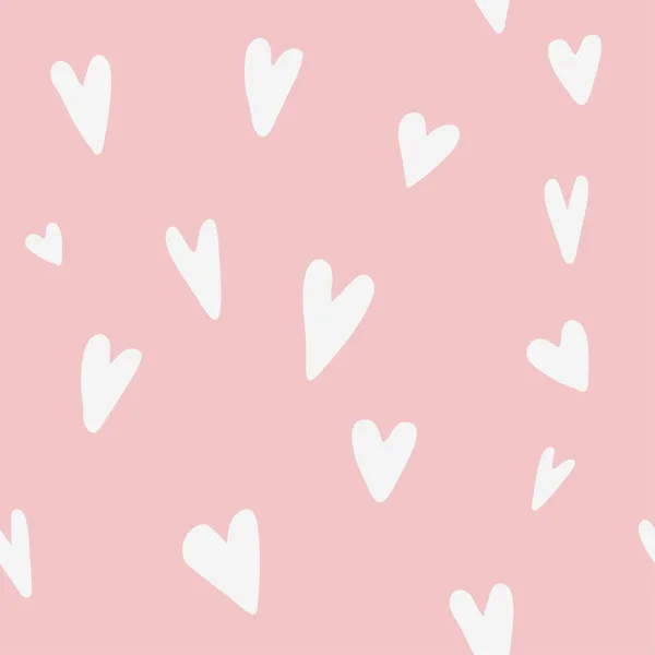 Бесшовный Образец Сердечной Любви Современная Розовая Пастель Симпатичный Хипстер Фон — стоковый вектор