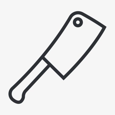 Kasap bıçağı hançer bıçak düz çizgi vektör simgesi