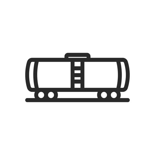 貨物ワゴン列車車両コンテナー フラット線ベクトル アイコン — ストックベクタ