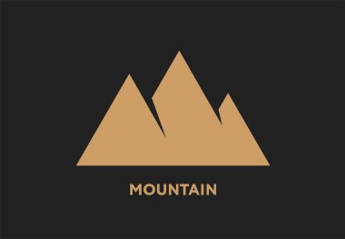 Dağ seyahat Logo kavramı. Vektör düz çizgi kontur simgesini.