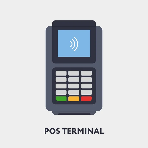 Pos Terminal Pin Pad Wireless Contactless Mobile Nfc Pagamento — Vettoriale Stock