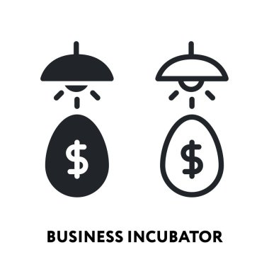 İş Kuluçka Başlangıç. Ampul Yumurta Dolar. Vektör Düz Çizgi Simgesi Çizimi.