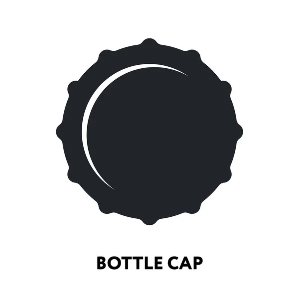 Garrafa Cerveja Cap Alumínio Vector Flat Line Icon Ilustração —  Vetores de Stock