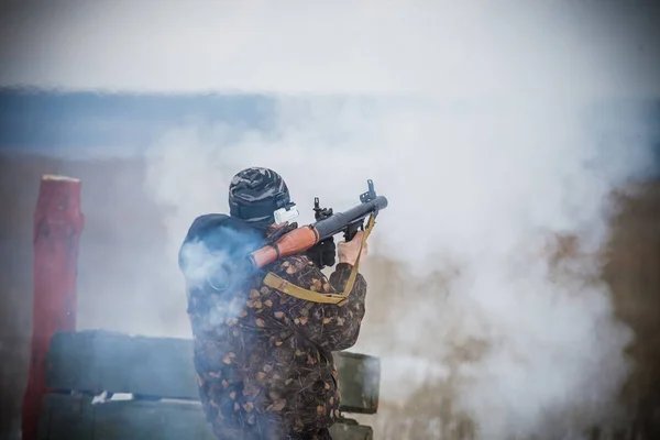 Afvuren Van Rocket Launcher — Stockfoto