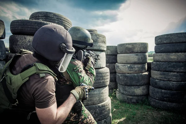 Soldados Fuerzas Especiales Entrenamientos Militares — Foto de Stock