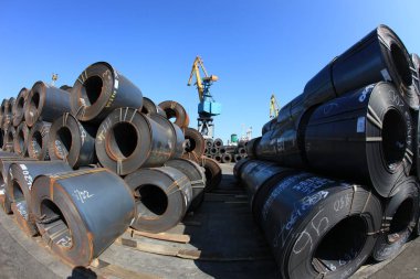 Haddelenmiş çelik levha ve Santral Vinci seapor planda