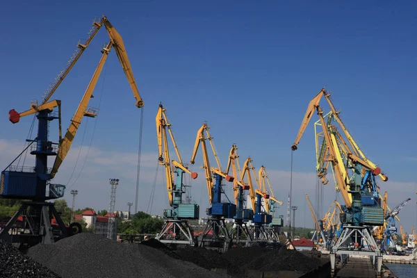 Weergave Van Gantry Kranen Zeehaven — Stockfoto