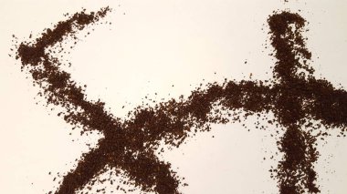 Zemin kahve tasarım. Kahve öğütür sanat ve el sanatları.