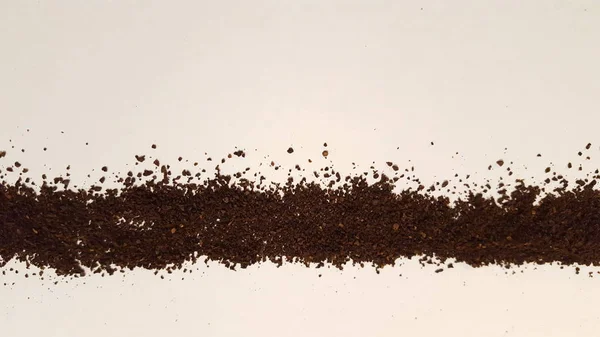 白い背景の地面のコーヒー ライン 抽象的なコーヒー磨く ストック写真