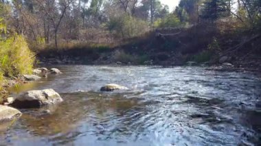 Şehir şehir nehir Kuzey Amerika Kanada arka planda trafik ile