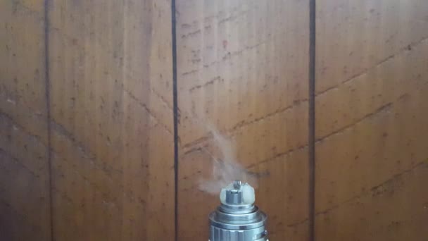 Vape Mod Verdampft Liquid Saft Rba Rda Coil Und Baumwolle — Stockvideo