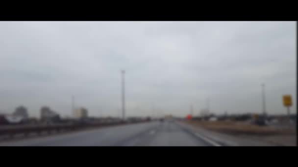 Jazda Autostradzie Ciągu Dnia Efektu Rozmycia Pov Punktu Widzenia Kierowcy — Wideo stockowe