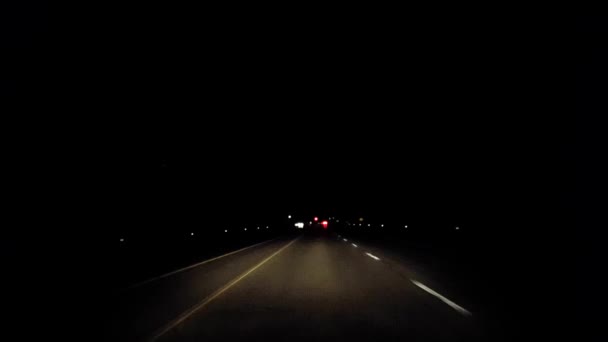 Guidare Campagna Rurale Notte Driver Punto Vista Pov Sera Drive — Video Stock