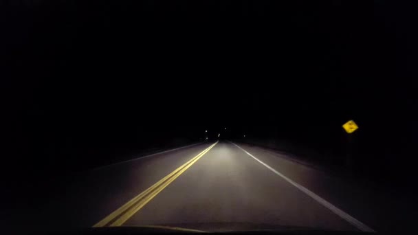 Mengemudi Pedesaan Countryside Malam Hari Driver Point View Pov Evening — Stok Video