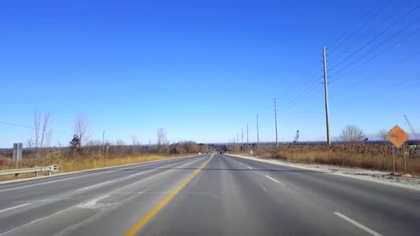 Driving Rural Highway Day Driver Point View Pov Countryside Daytime — Stock Video