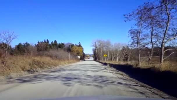 Guidare Strada Sterrata Rurale Durante Giorno Punto Vista Del Conducente — Video Stock