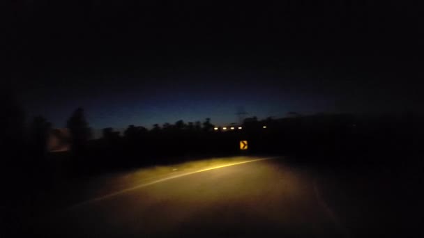 Conduzir Auto Estrada Cidade Durante Noite Ponto Vista Motorista Pov — Vídeo de Stock