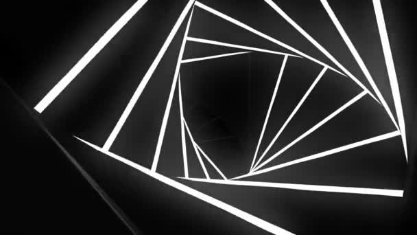 Deze Voorraad Motion Graphics Clip Beschikt Een Neon Geometrische Tunnel — Stockvideo