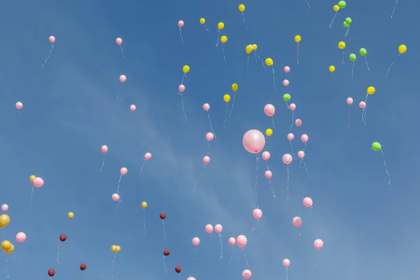 Balony w sky4 — Zdjęcie stockowe