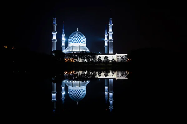 Shah Alam Malaysien Juli 2018 Blick Auf Die Blaue Moschee — Stockfoto