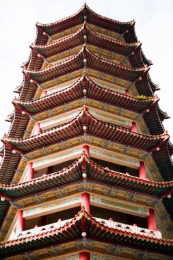 Pagoda Tower yakın çekim görünüm sabah