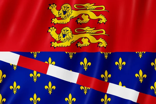 Bandera Eure Francia Ilustración Bandera Eure Ondeando —  Fotos de Stock