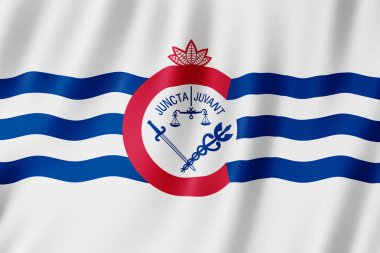 Cincinnati şehir, Ohio (bizi) 3d resimde bayrak