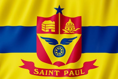 Saint Paul şehir, Minnesota (bizi) 3d resimde bayrak
