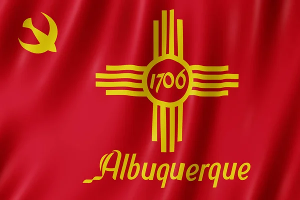 Flagge Der Stadt Albuquerque Neu Mexiko Illustration — Stockfoto