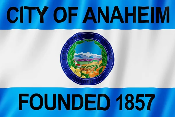 Flagge Der Stadt Anaheim Kalifornien Illustration — Stockfoto