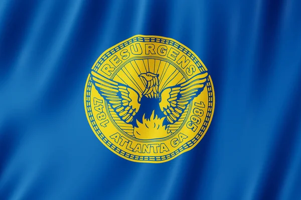 Σημαία Της Πόλης Ατλάντα Γεωργία Ηπα Απεικόνιση — Φωτογραφία Αρχείου
