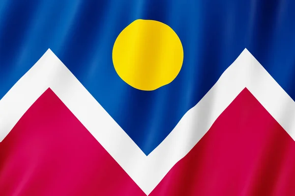 Σημαία Της Πόλης Ντένβερ Κολοράντο Ηπα Απεικόνιση — Φωτογραφία Αρχείου