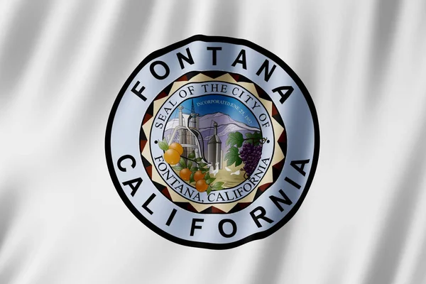 Flagge Von Fontana City Kalifornien Illustration — Stockfoto