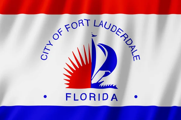 Flagge Von Fort Lauderdale City Florida Illustration — Stockfoto