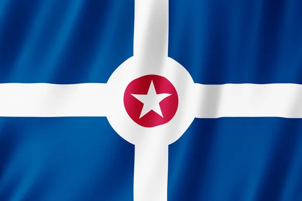 Флаг Индианаполиса Штат Индиана Сша Иллюстрация — стоковое фото