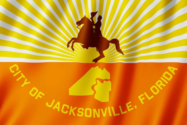 Flagge Von Jacksonville City Florida Illustration — Stockfoto